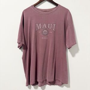 Maui Vintage T-Shirt Mens Sz XL Short Sleeve Vacation Destination Travel Cotton